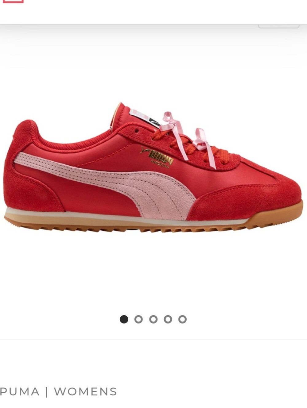 NWT Puma Arizona Red and Pink Retro Suede Sneakers - Picture 2 of 4